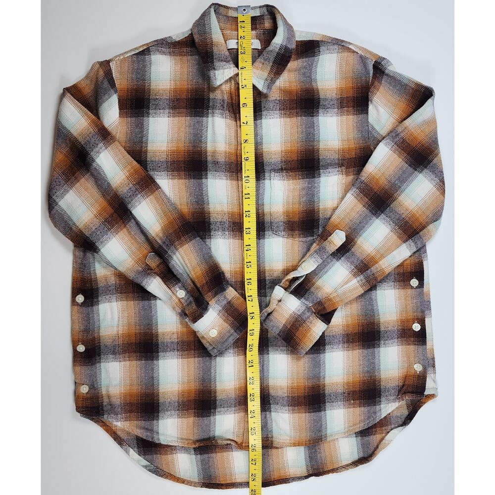 Madewell Plaid Flannel Y2K Button Front Casual Grunge Oversized Shirt S - Picture 4 of 9